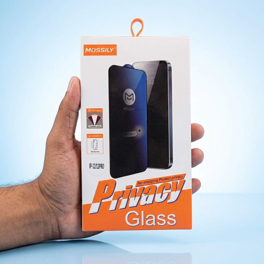 Mossily Premium Privacy Glass Screen Protector – Available for All iPhone Models