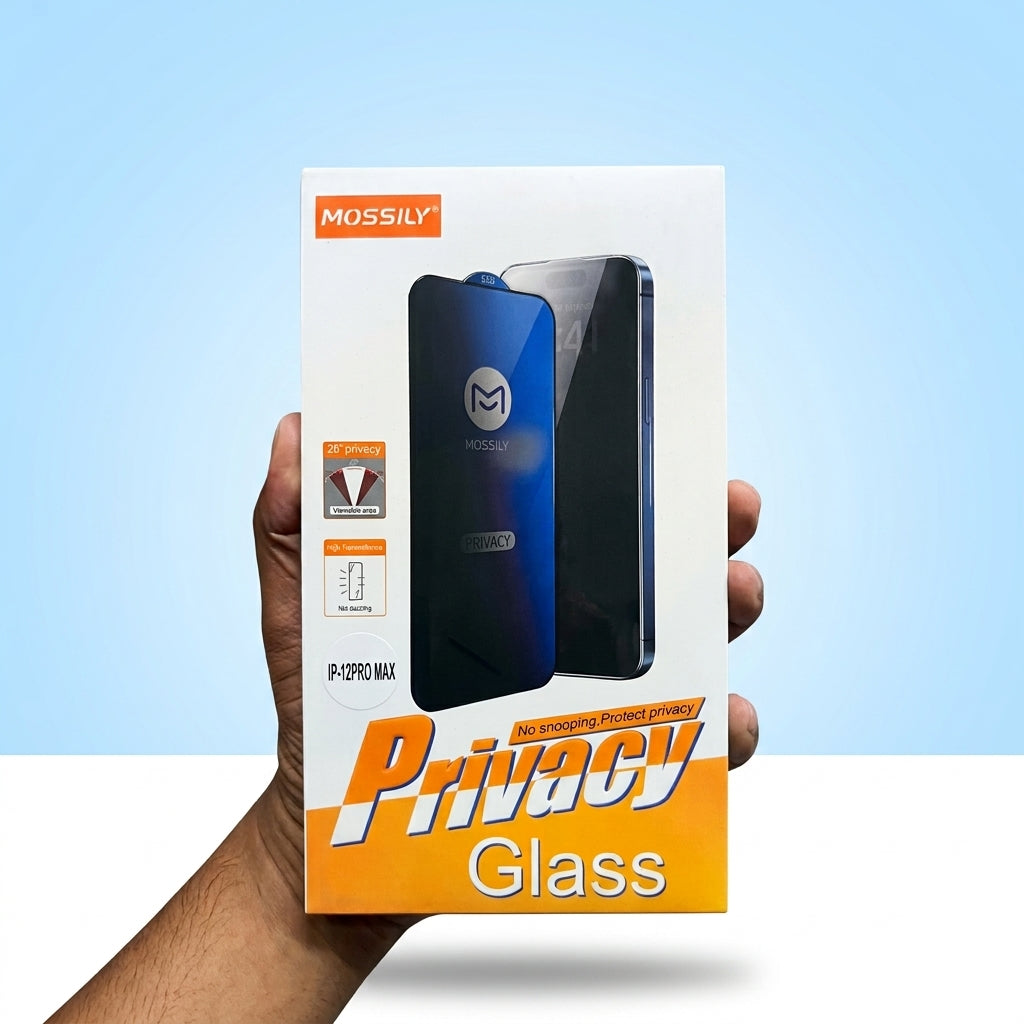Mossily Premium Privacy Glass Screen Protector – Available for All iPhone Models