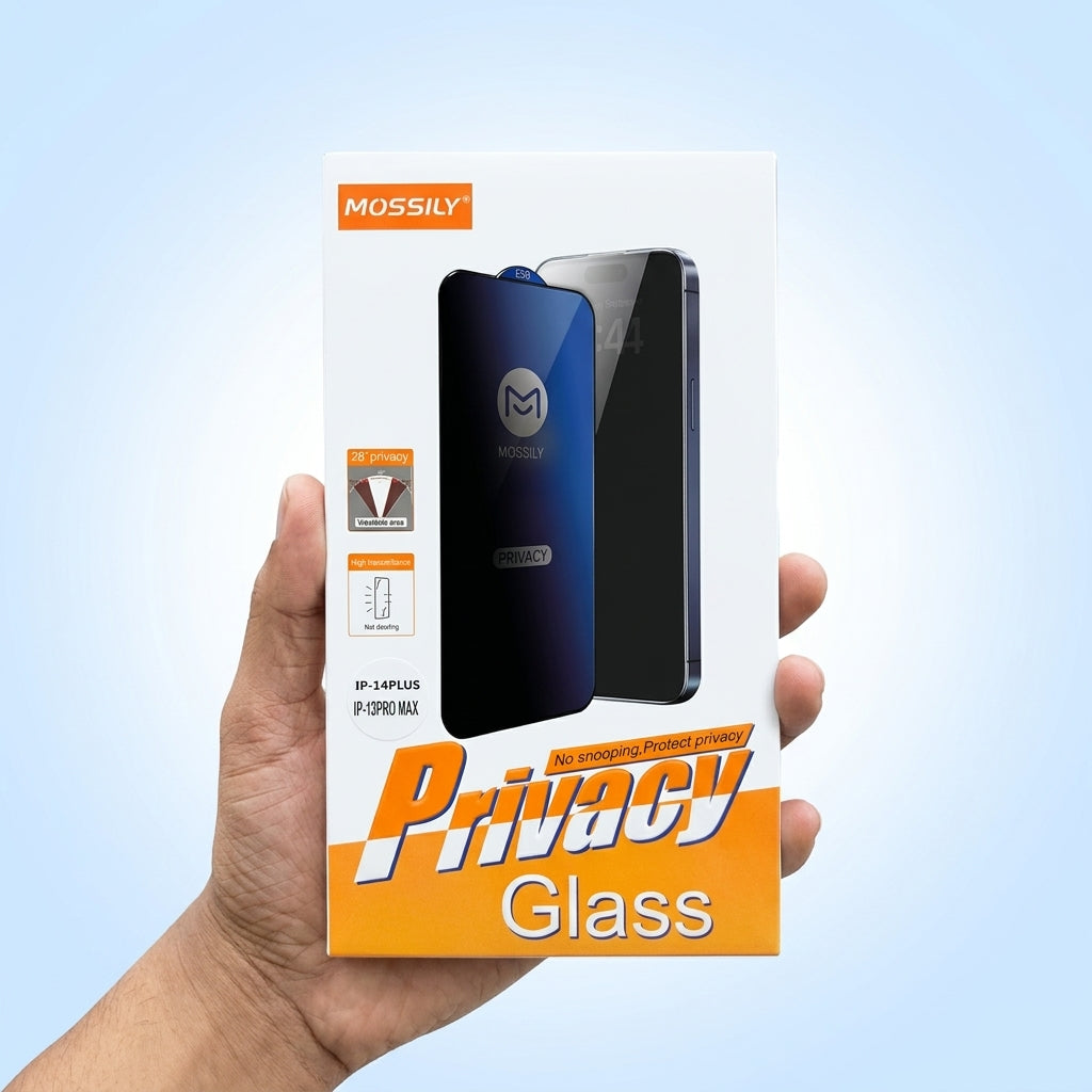Mossily Premium Privacy Glass Screen Protector – Available for All iPhone Models