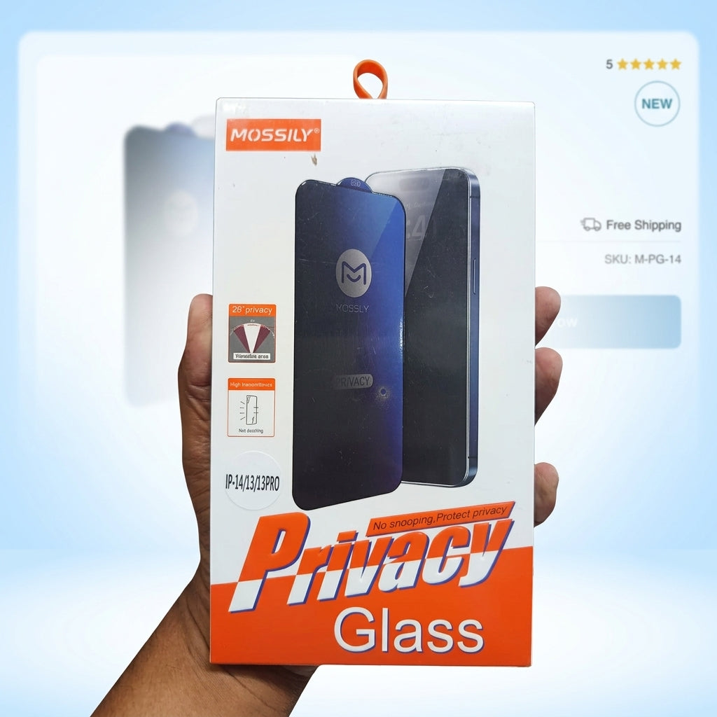 Mossily Premium Privacy Glass Screen Protector – Available for All iPhone Models
