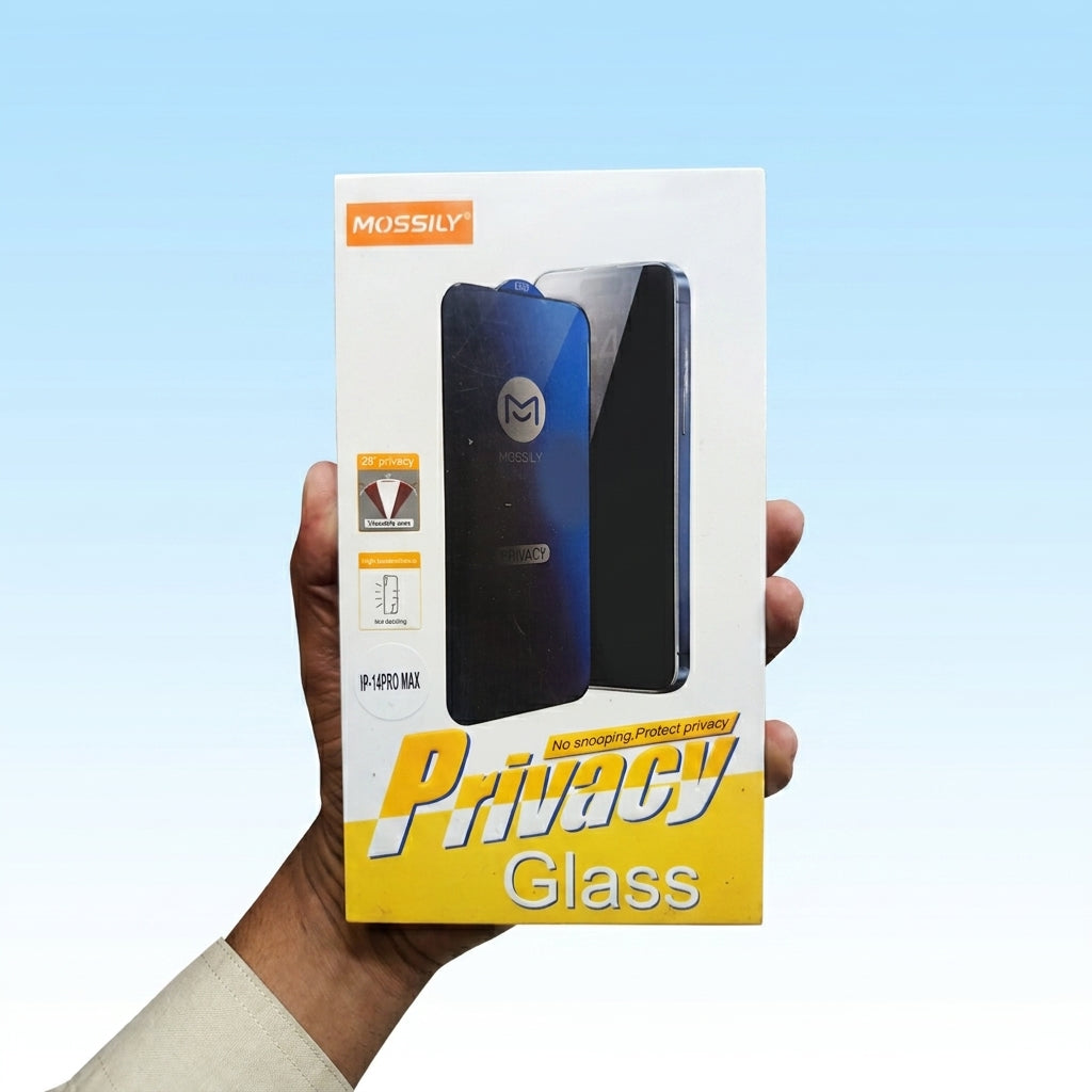 Mossily Premium Privacy Glass Screen Protector – Available for All iPhone Models