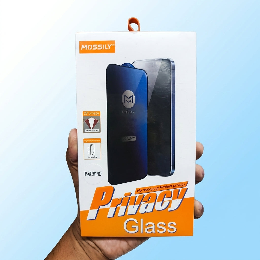 Mossily Premium Privacy Glass Screen Protector – Available for All iPhone Models