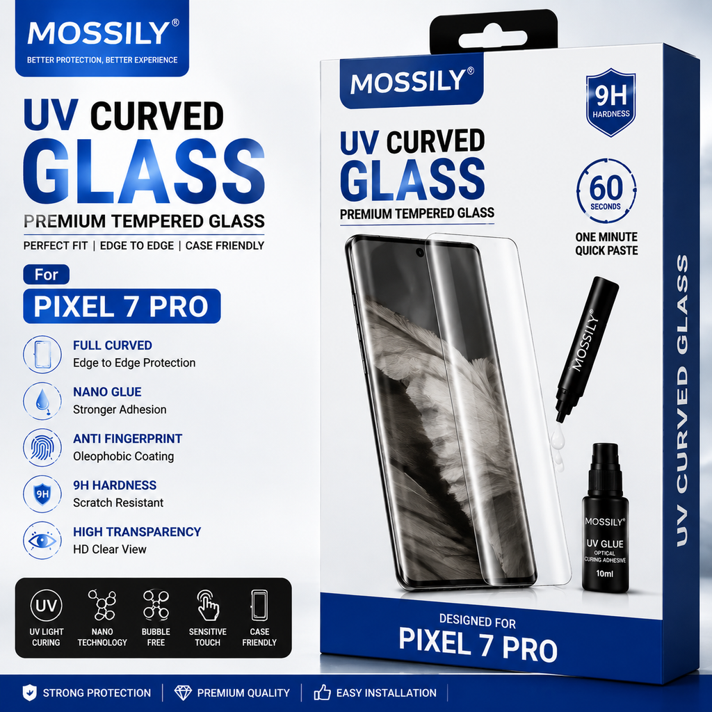 Premium UV Full Glue Curved Tempered Glass Screen Protector
