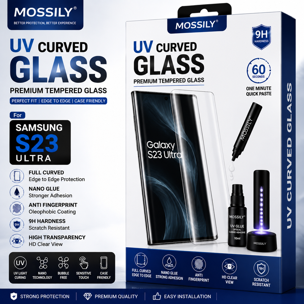 Premium UV Full Glue Curved Tempered Glass Screen Protector