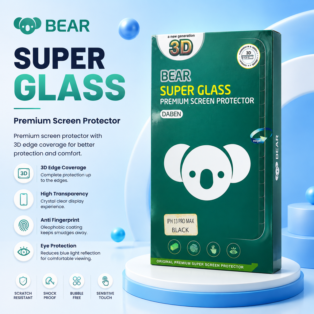 Premium Tempered Glass Screen Protector (Non-Privacy) – Ultra Clear Full Protection