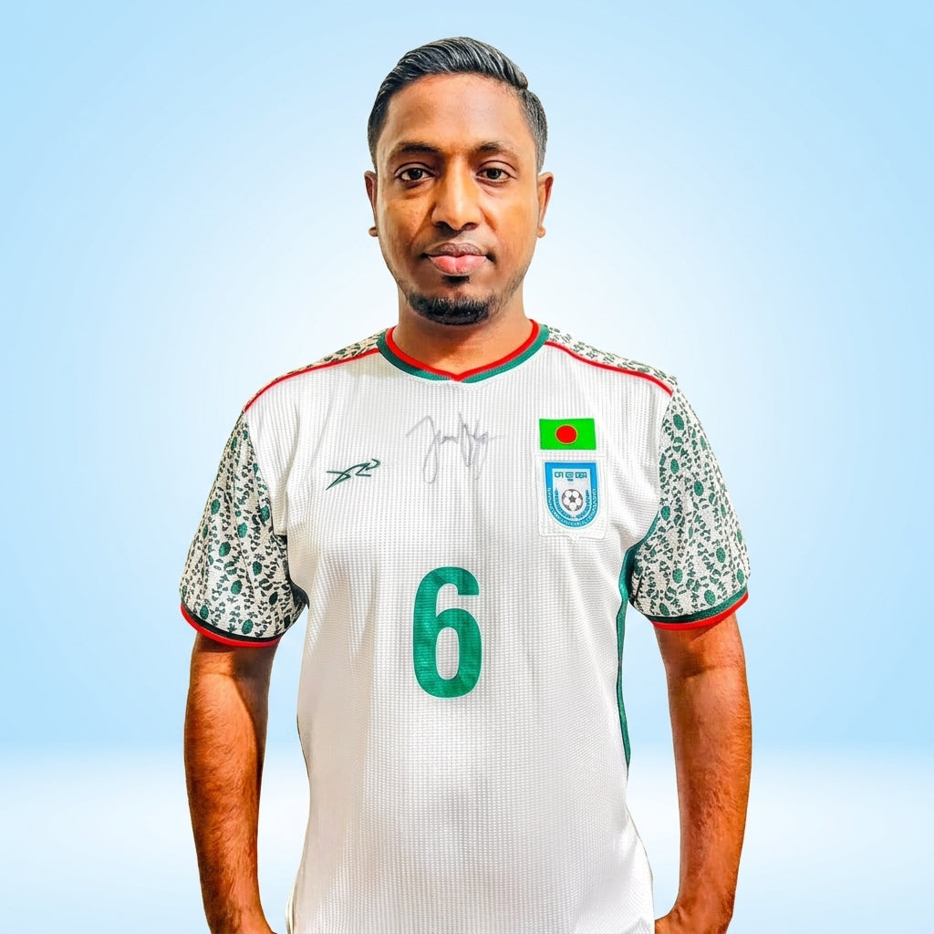Original Bangladesh Football Jersey – Signed by Jamal Bhuyan | Exclusive Collector's Item